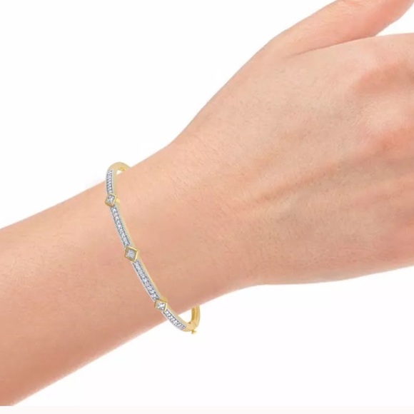 $110 Natural Diamond Accent Bangle - Picture 4 of 4